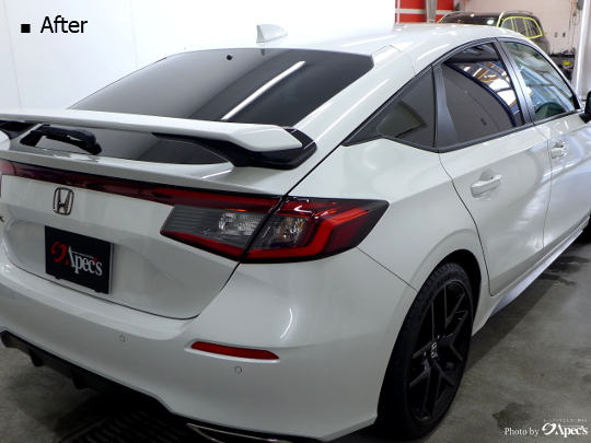 新型シビックハッチバック Fl1 へフィルム施工 株式会社アペックス